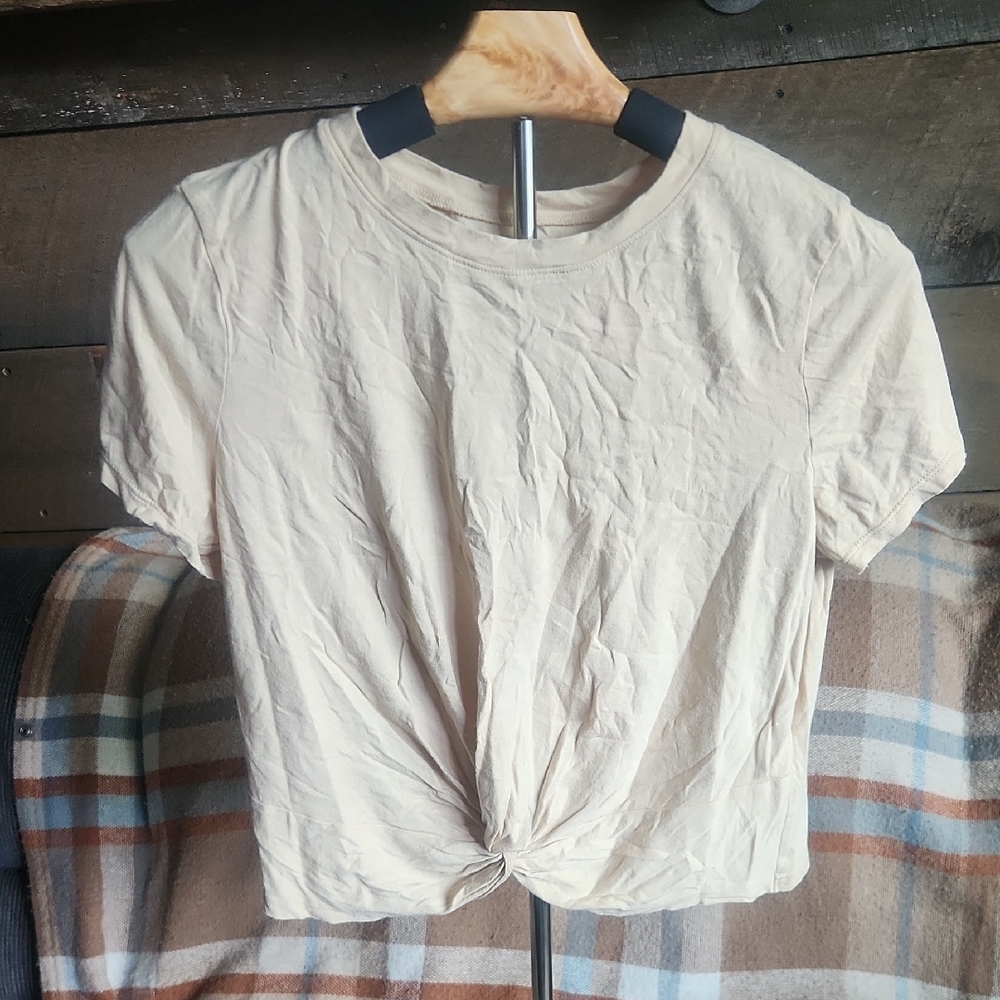 Beige Knotted Women's Top